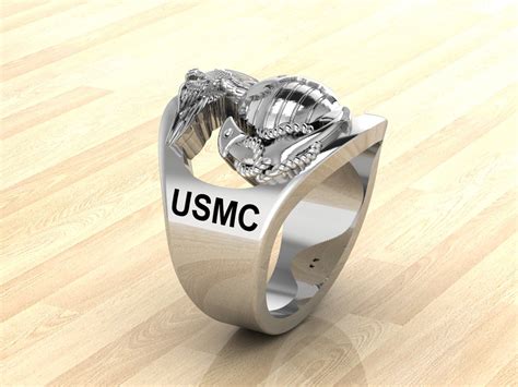 Custom Marine Corps Eagle Globe and Anchor Ring With Cpl Rank - Etsy