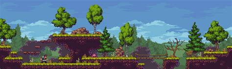 Fantasy Forest - Pixel Art Tileset by aamatniekss | Fantasy forest, Landscape background, Pixel art