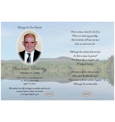 Memorial Cards : Memorial Card Template | Template Business | lafunciondelmiocardio