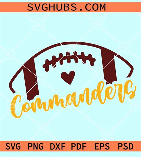 Commanders Football SVG, Commanders svg, football shirt svg