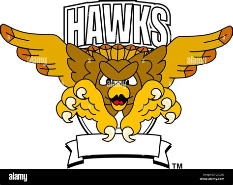 Hawk School Mascot Logo Stock Photo - Alamy