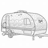 Printable Coloring Page Zentangle Camping Book sketch template