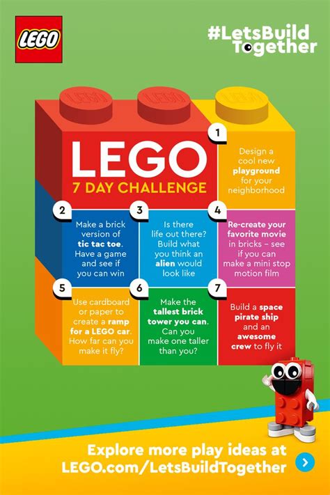 Try the 7 Day LEGO Building Challenge at Home! | Lego design, Lego ...