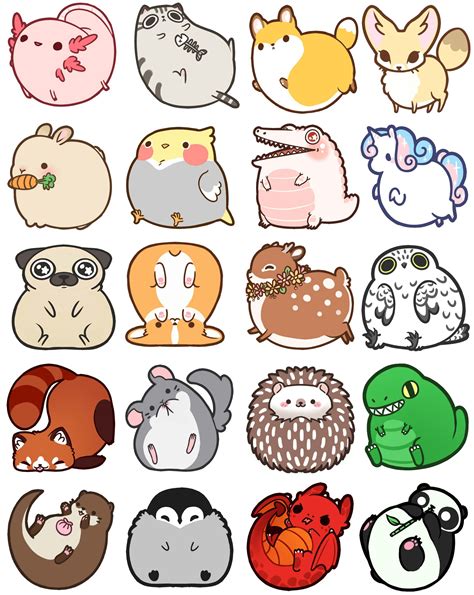 Cute Animal Drawings Kawaii