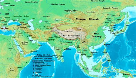 Map of the Eastern Hemisphere (1 CE) (Illustration) - World History ...