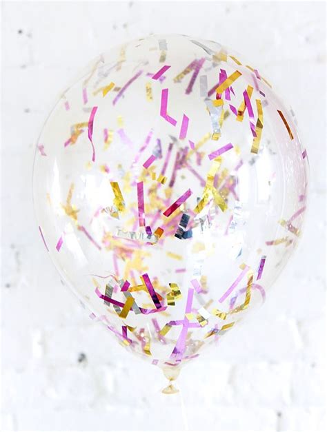 Balloon with confetti | Diy new year's eve, Confetti balloons, Glitter balloons