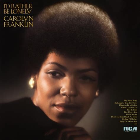 Carolyn Franklin - I'd Rather Be Lonely (2023) Hi-Res