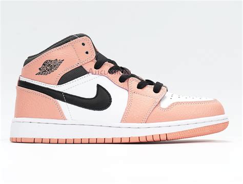 Air Jordan 1 Mid Pink Quartz 555112-603 Pink Quartz/Dark Smoke Grey/White Sneakers