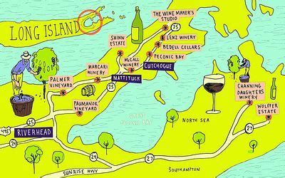 Wineries North Fork Long Island Map - Cities And Towns Map