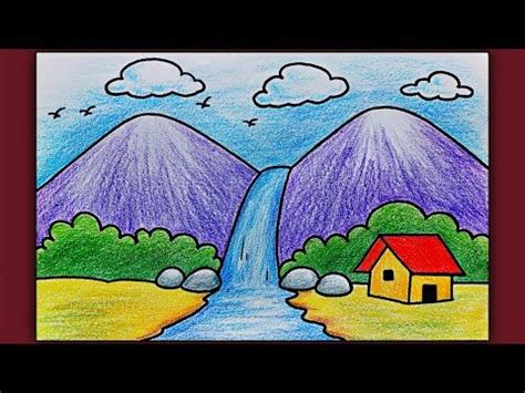 Easy Simple Waterfall Drawing\ - Goimages Name