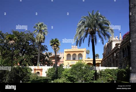 Real Alcazar Seville Gardens 2 Stock Photo - Alamy