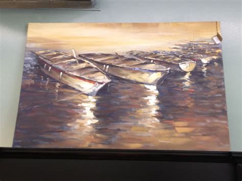 Row boats $259.99 | Beautiful paintings, Painting, Row boats