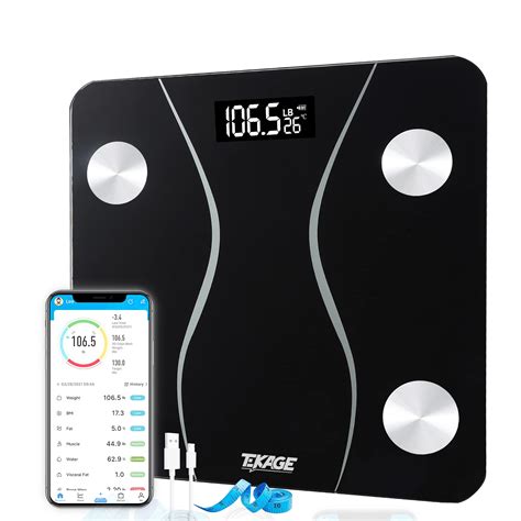 Buy Tekage Smart Digital Bathroom Scales Bluetooth Body Scale Wireless BMI Weight Scale ...