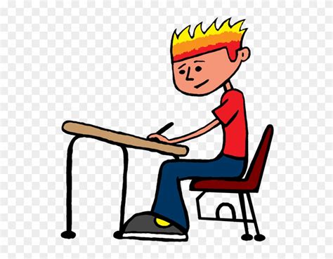 Student Writing Clipart - Working Hard Clip Art - Free Transparent PNG Clipart Images Download