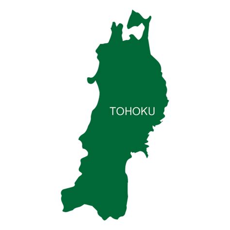 Tohoku Region Map PNG & SVG Design For T-Shirts