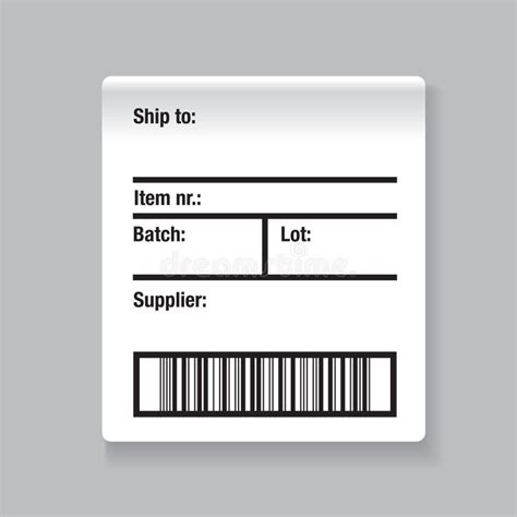 Shipping Label Barcode Template Stock Vector - Illustration of symbols, graphic: 99813271