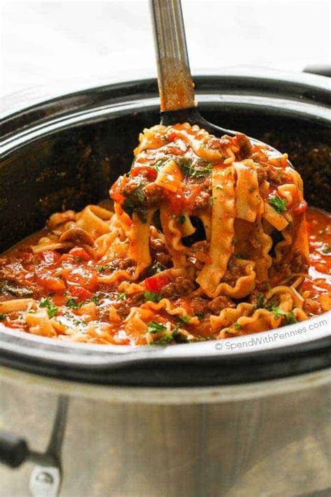 CrockPot Lasagna Soup - Spend With Pennies