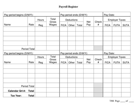 Free Pritntable Payroll Ledger Templates [Excel, PDF] Sample