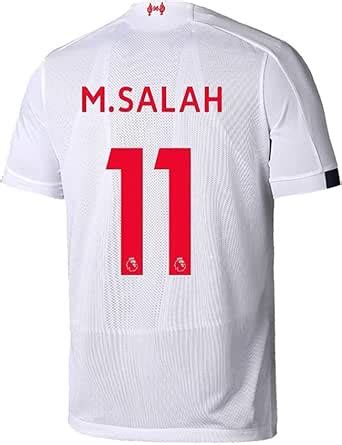 Amazon.com: Men's M. Salah Jersey 2019/20 Adult 11 Away Liverpool Soccer Mohamed Sizes White ...