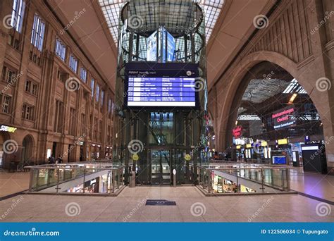 Train station in Leipzig editorial stock image. Image of germany ...