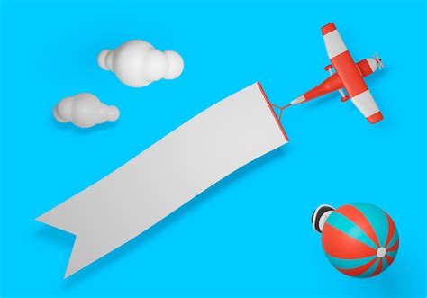 Air Transport Blank Banner Rendering - PSD Templates | Free Download ...