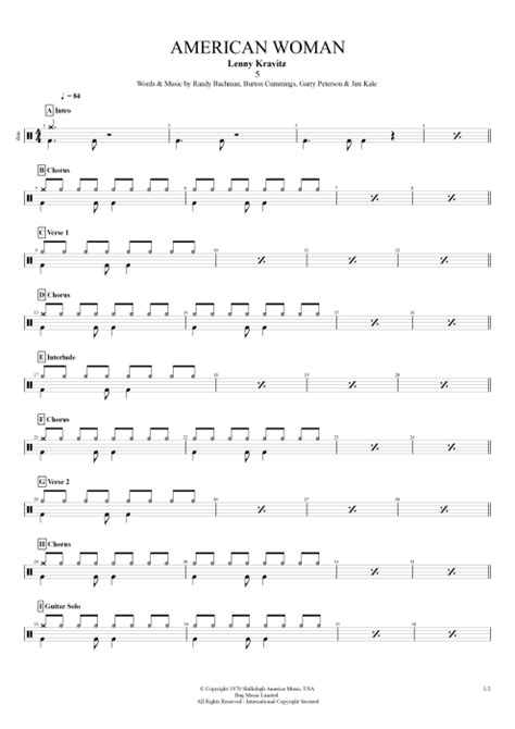 American Woman Tab by Lenny Kravitz (Guitar Pro) - Full Score | mySongBook