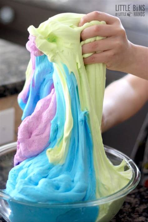 Make Saline Solution Fluffy Slime Science Activity for Kids