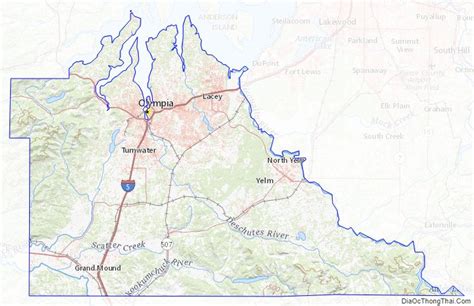 Map of Thurston County, Washington - Thong Thai Real