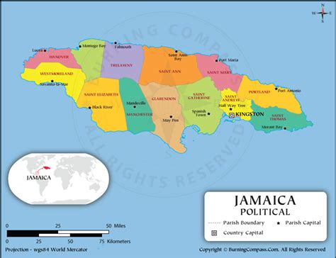 Printable Map Of Jamaica With Parishes - Printable Word Searches