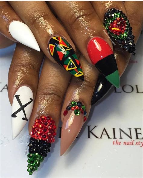 juneteenth nail art - Peach Utility