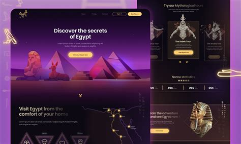 Egyptian Museum Landing Page UX/UI by Doria Akretche on Dribbble