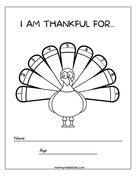 Thankful Turkey Printable