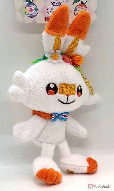 Pokemon Center 2020 Easter Scorbunny Mascot Plush Keychain