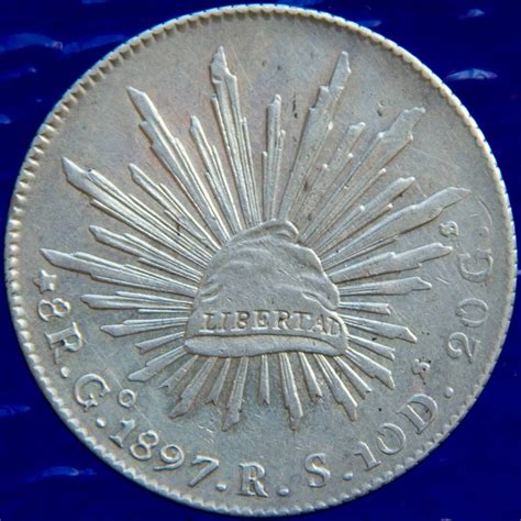 Aaaa 1897 8 Reales Go Rara Moneda Mexicana Peso Ms Plata A95 - $ 3,700.00 en Mercado Libre