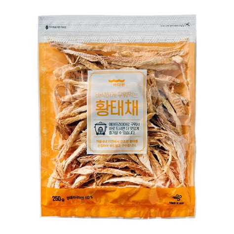 BADAONE Korean Fish Snack Dried Shredded Pollack 250g Hwangtae Diet Food - Now In Seoul