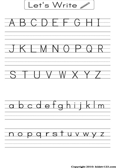 Alphabet Practice Worksheets to Print | Activity Shelter