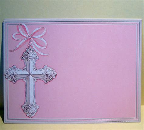 Printable First Holy Communion Invitations & Envelopes – Blank – Pink - NIP