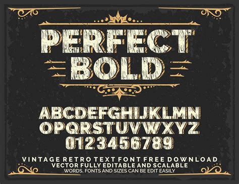 vintage retro perfect bold font Retro Vector, Retro Logos, Vintage Signs, Retro Vintage, Vintage ...