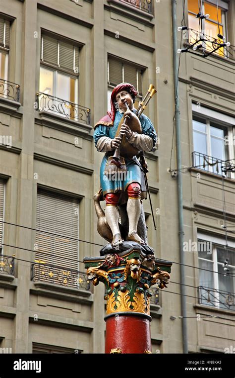 One the dozens of fountains in the Old Town (Altstadt) of Bern ...