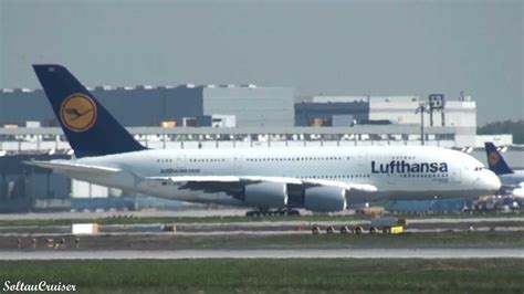 Lufthansa Airbus A380 Takeoff at Frankfurt Airport (full HD) - YouTube