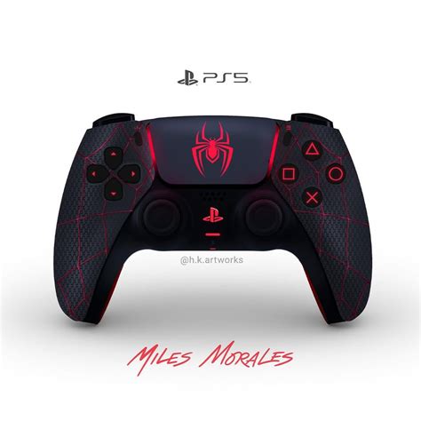 Ps5 dualsense custom skin: Spider-man Miles Morales Edition by me ...