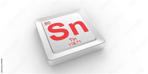 Sn symbol 50 for Tin chemical element of the periodic table Stock ...