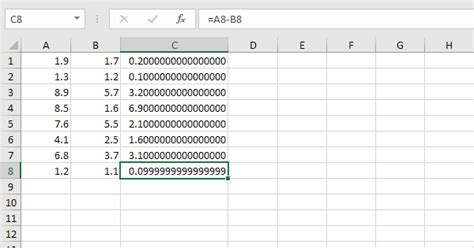 Floating Point Errors in Excel - Step by Step Tutorial