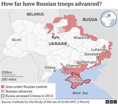 Ukraine Russia Map