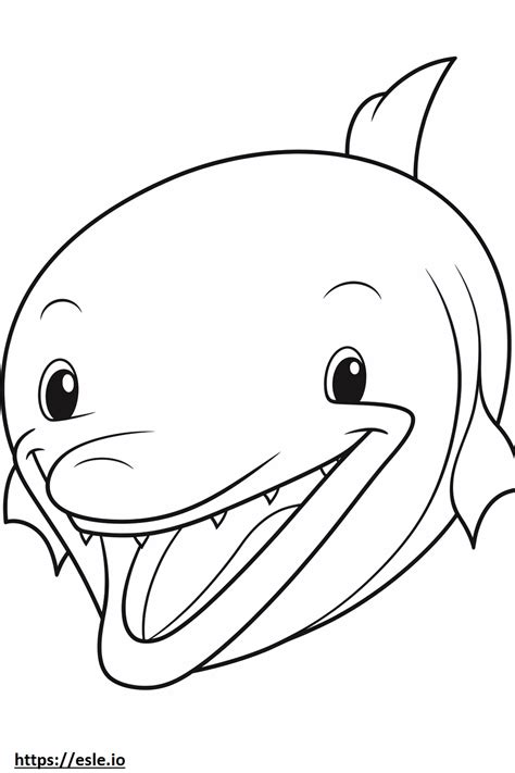 Blue Whale face coloring page
