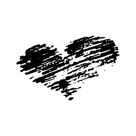 Sketch Scribble Heart. Hand drawn Pencil Scribble Hearts. Vector ...