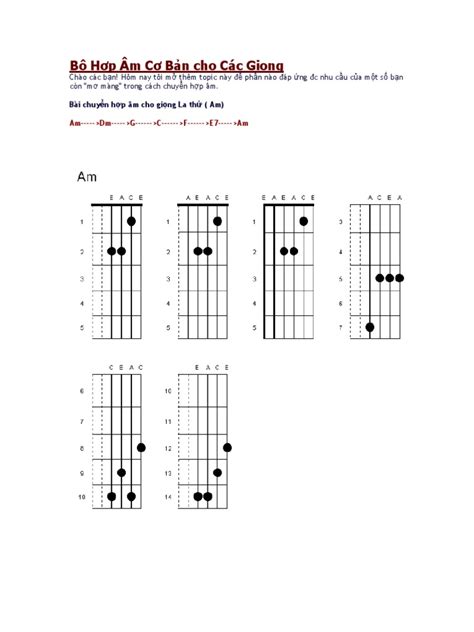 Guitar Tab Sheet Hop Am Ebook Bo Hop Am Co Ban Cho Cac Giong | PDF