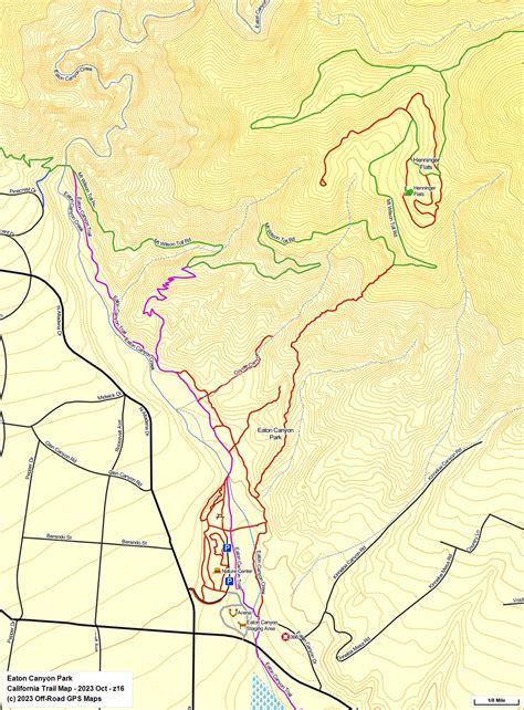 Eaton Canyon Park - California Trail Map