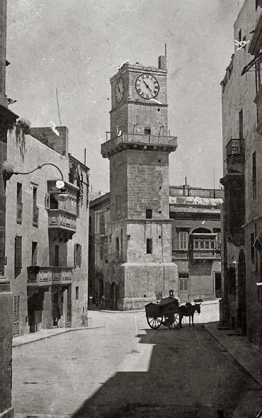 Vittoriosa clock tower. Destroyed during WWII. | Malta history, Clock ...