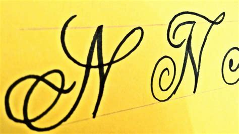 Latter N calligraphy with marker#604 | Cursive N letter | Stylish N ...